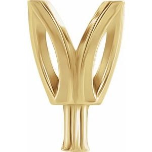 14K Geelgoud 7.5 mm Princess 4-Prong Tulp-zetting Zetkop met stift