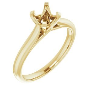 18K Geelgoud 5.8 mm Rond Verlovings Ring Montuur