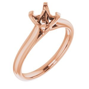 18K Roségoud 6.5 mm Rond Verlovings Ring Montuur