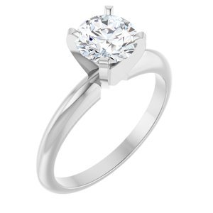 14K Geelgoud 9.1-9.7 mm Rond 4-Prong Comvoort-fit Solitair Ring Montuur