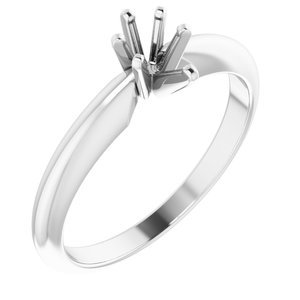 14K Witgoud 5.5x3.5 mm Peer 6-Prong Ring Montuur