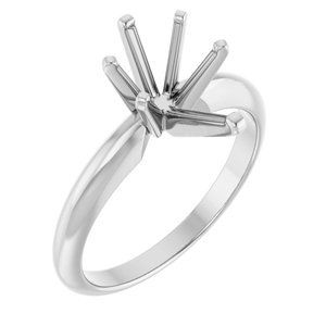 14K Witgoud 10.5x6.5 mm Peer 6-Prong Ring Montuur