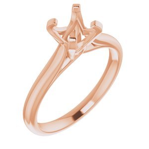 18K Roségoud 7 mm Rond Verlovings Ring Montuur