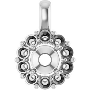 18K Witgoud  5.8 mm Rond Hanger Montuur