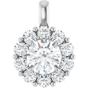 18K Witgoud 8.8 mm Rond Hanger Montuur - Afbeelding 5