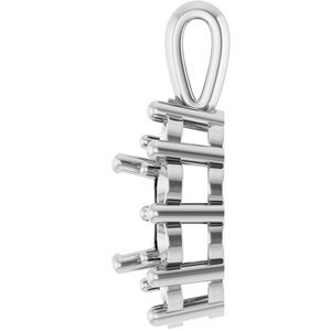 18K Witgoud 8.8 mm Rond Hanger Montuur - Afbeelding 3