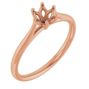 18K Roségoud 5.2 mm Rond Verlovings Ring Montuur