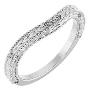 18K Witgoud Aanschuif-Ring (curved) Montuur