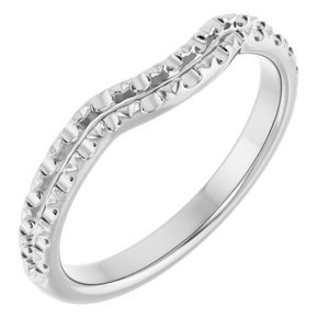 18K Witgoud French-Set Aanschuif-Ring (curved) Montuur