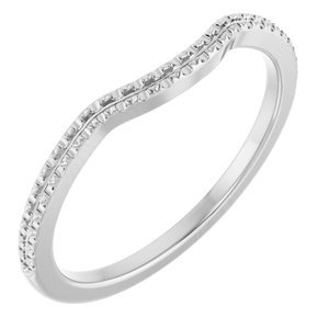 18K Witgoud French-Set Aanschuif-Ring (curved) Montuur