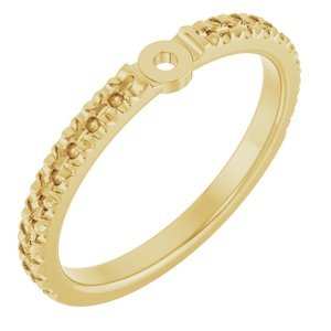 14K Geelgoud 1.7 mm Rond French-Set Scheen met stift gat