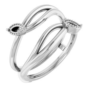 14K Witgoud Bypass Ring Guard Montuur
