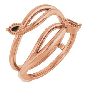 18K Roségoud Bypass Ring Guard Montuur