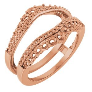 14K Roségoud Ring Guard Montuur