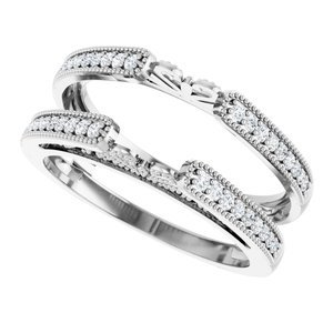14K Witgoud 1/4 CTW Natuurlijke Diamant Ring Guard - Afbeelding 5