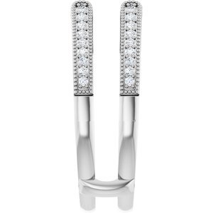 14K Witgoud 1/4 CTW Natuurlijke Diamant Ring Guard - Afbeelding 4
