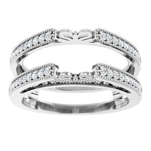 14K Witgoud 1/4 CTW Natuurlijke Diamant Ring Guard - Afbeelding 3