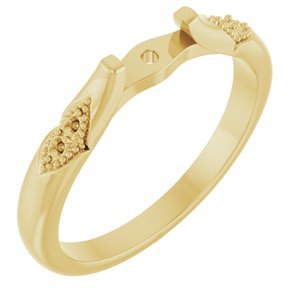 14K Geelgoud 1.5 mm Rond met zijstenen Cathedral-Style Scheen met stift gat