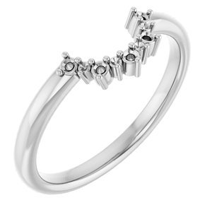 18K Witgoud Aanschuif-Ring (curved) Montuur