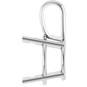 18K Witgoud 9.5 mm Rond 4-Prong Pre-Notched Hanger Montuur - Afbeelding 3