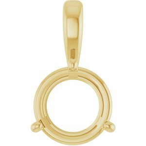 14K Geelgoud 10 mm Rond 3-Prong Hanger Montuur