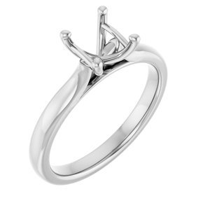 18K Witgoud 5 mm Princess Verlovings Ring Montuur