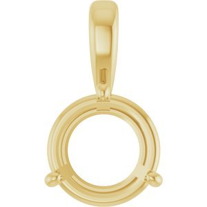 14K Geelgoud 8.5 mm Rond 3-Prong Hanger Montuur