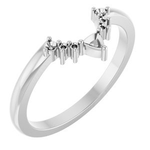 18K Witgoud Aanschuif-Ring (curved) Montuur