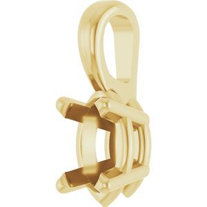 18K Geelgoud 5x3 mm Marquise Hanger Montuur - Afbeelding 2