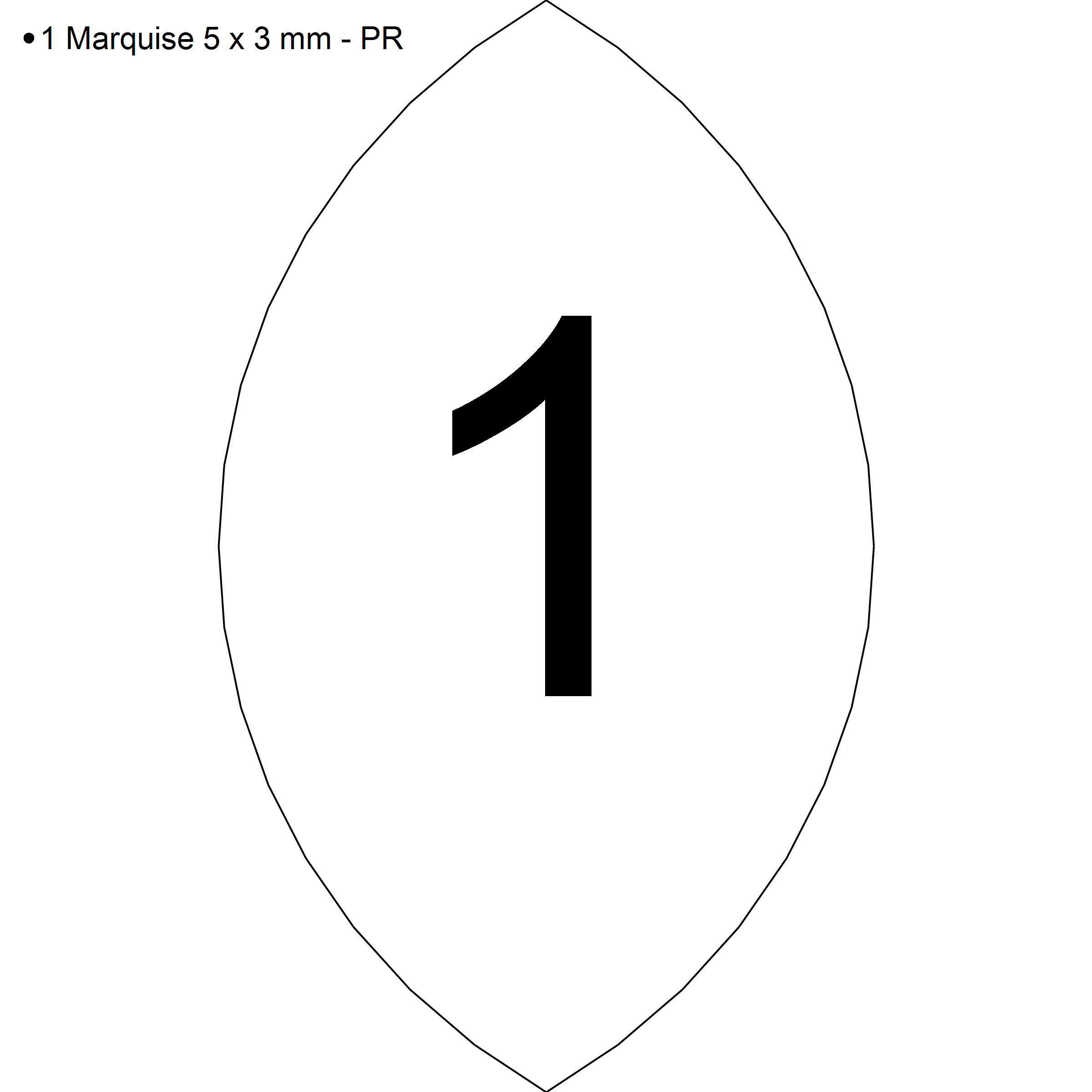 18K Geelgoud 5x3 mm Marquise Hanger Montuur - Afbeelding 4