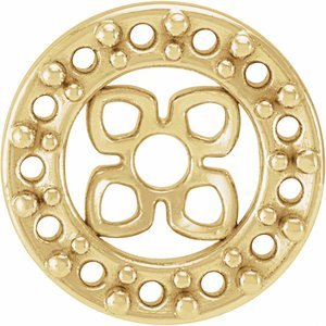 14K Geelgoud 8.5 mm ID Oorbel Jacket Montuur