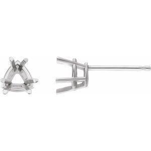 14K Witgoud 10 mm Trilliant Light Oorbelmontuur