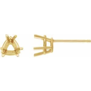 14K Geelgoud 4.5 mm Trilliant Light Oorbelmontuur