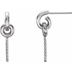 14K Witgoud Oorbelmontuur voor 11 mm Parel