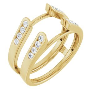 14K Geelgoud 1/2 CTW Lab-grown Diamant Ring Gurad